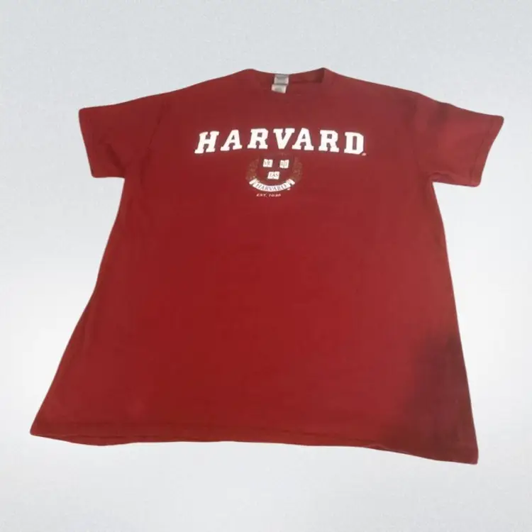 HARVARD Crimson T-Shirt Burgundy Red University College NCAA, Adult Medium