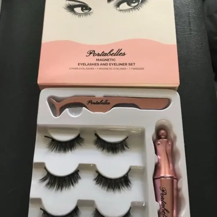 Magnetic Lashes With Magnetic Eyeliner Set Of 3 Lengths And Tweezer Applicator