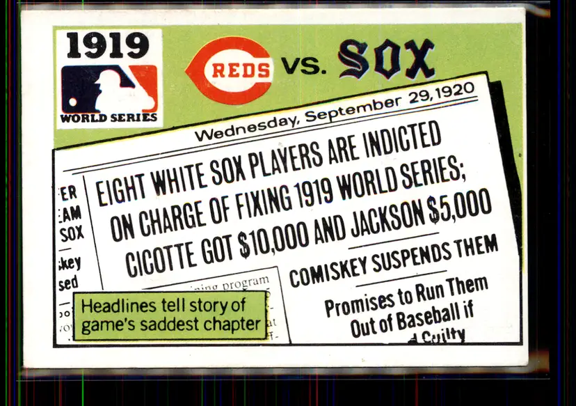 Cincinnati Reds/Chicago White Sox 1968 Fleer World Series #17 - Cincinnati Reds/Chicago White Sox - (pk2-107)