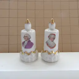 Vtg George & Martha Washington Candles Salt and Pepper Shaker Set