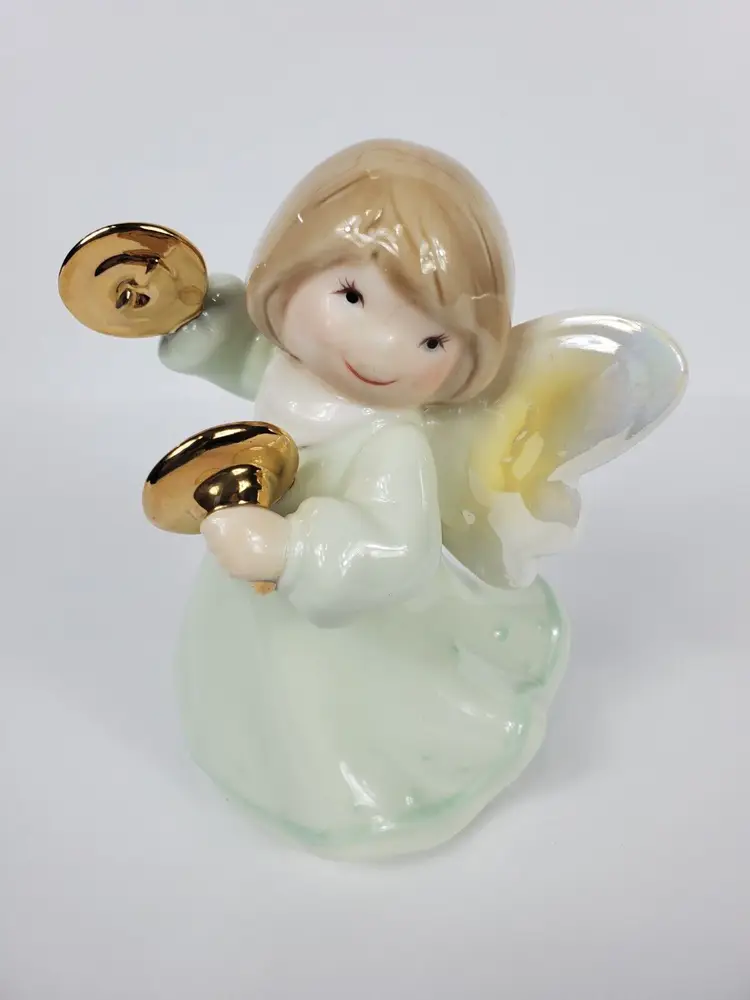Vintage Angel Figurine Porcelain Collectible Sculpture Christmas Holiday Decor