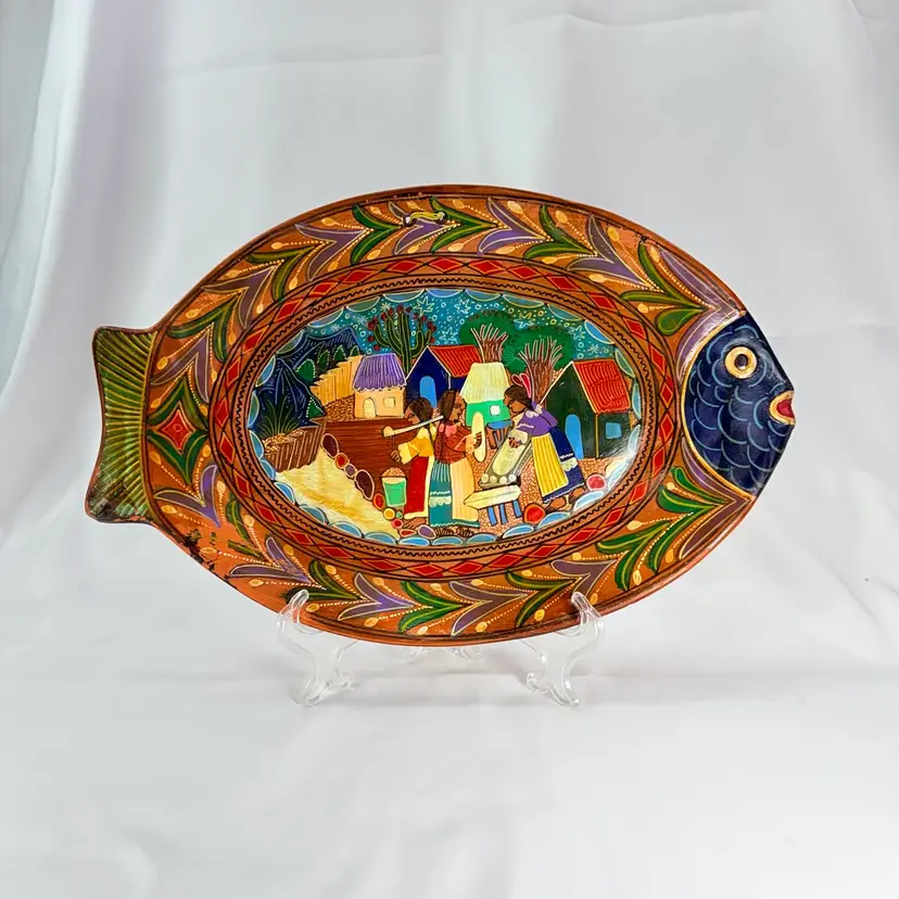 Mexican Folk Art Fish Platter