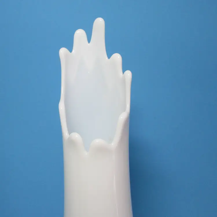 vintage white milk glass hobnail swung vase pedestal 13 3/4" tall