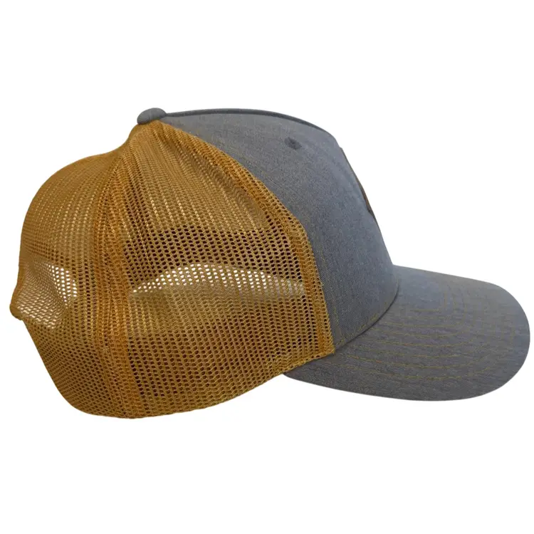 Ogden Made Leather Patch Mountain & Trees Logo Outdoors Trucker Style Snapback