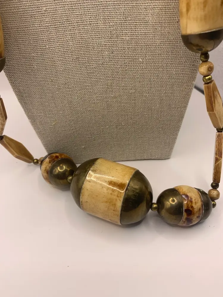 Statement Necklace With Mixed Media