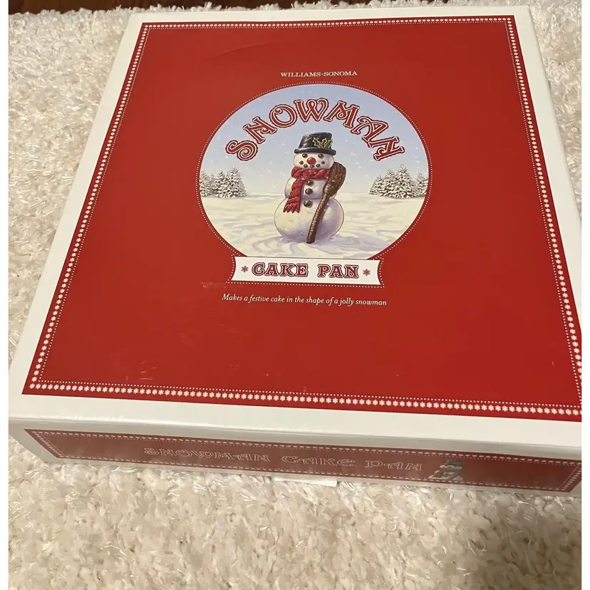 Nordic Ware Williams Sonoma Standing 3D Snowman Cake Pan Mold New in Box 2005