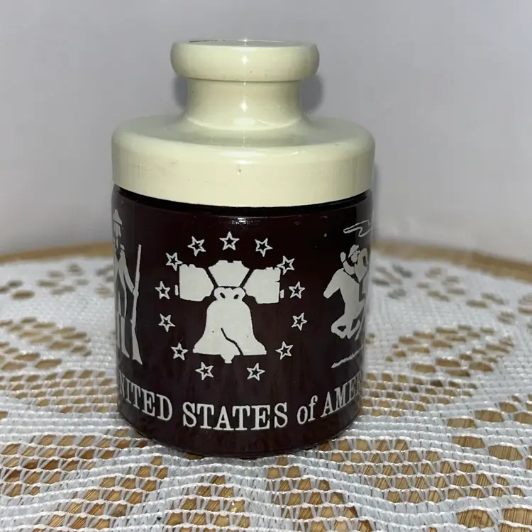 Vintage Bicentennial "Mr. Mustard" Jar By Owen’s -Illinois Glass Co. In 1976
