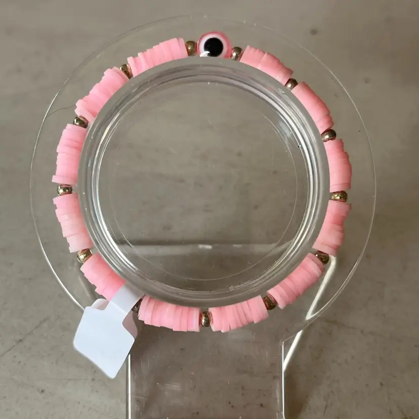 Light Pink Evil Eye Bracelet