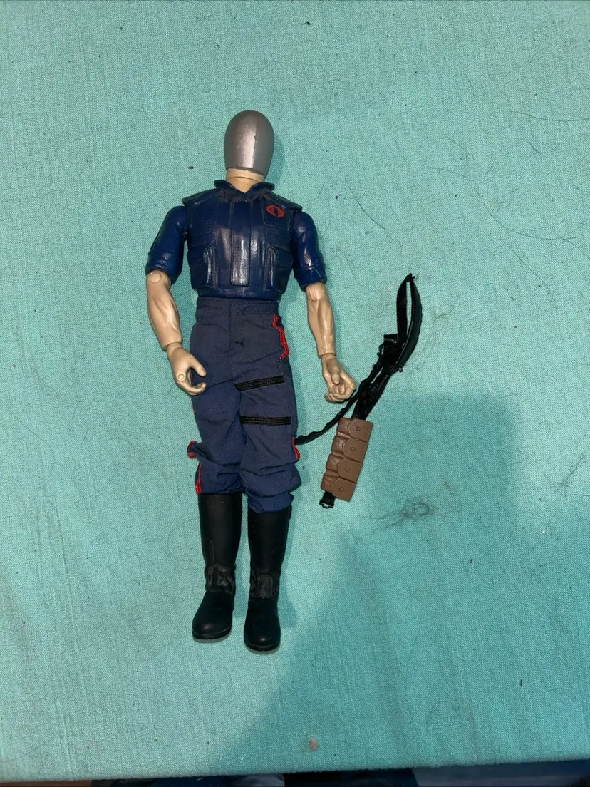 Vtg 1996 Hasbro Pawtucket GI Joe Cobra Commander 12" Military Toy Action Figure