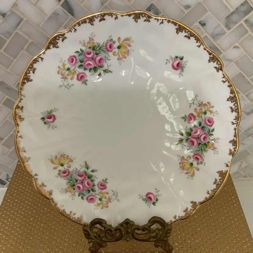 8” Aynsley Floral China Dish