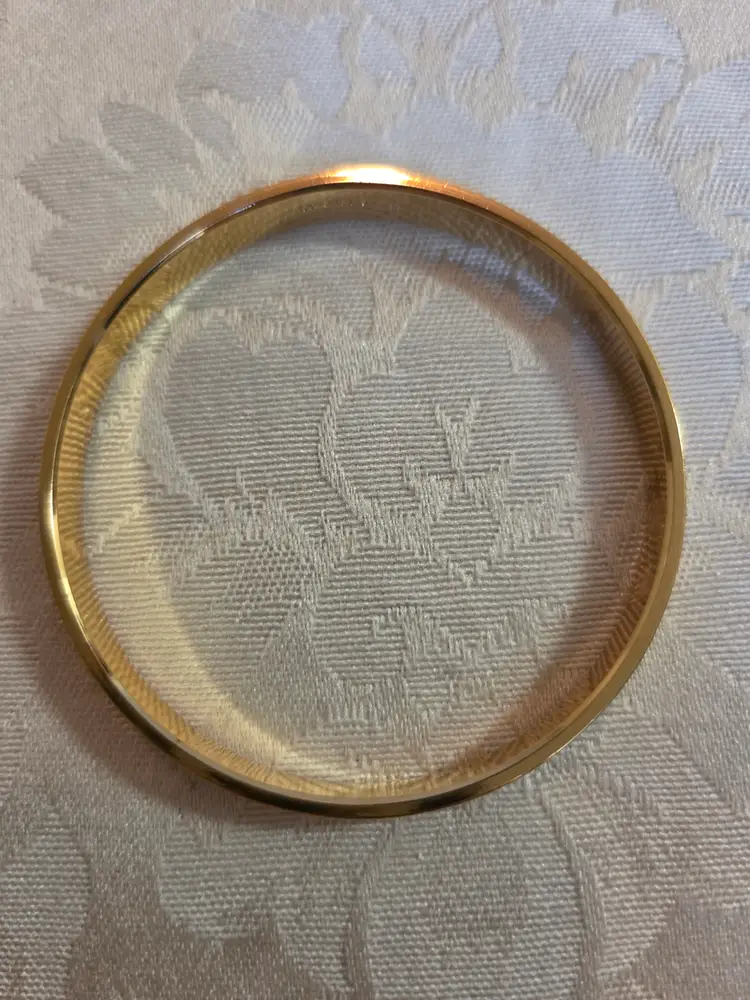 Vintage Monet Textured Gold Tone Bangle Bracelet