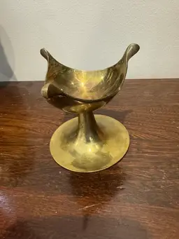 Vintage Brass Mid Century Modern Incense/candle Holder Or Catchall