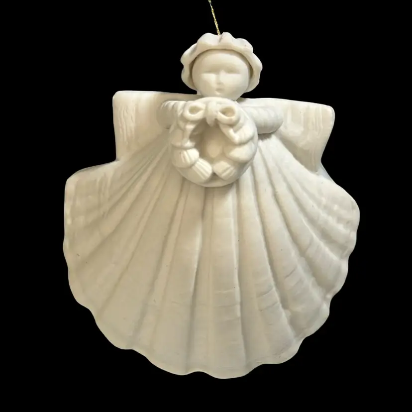Margaret Furlong Ornament Sea Shell Angel 3"