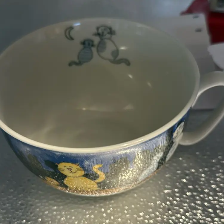 Vintage Night On The Town Cat Mug