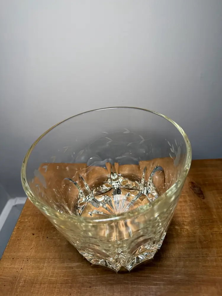 Princess House Heritage Etched Crystal Ice Bucket