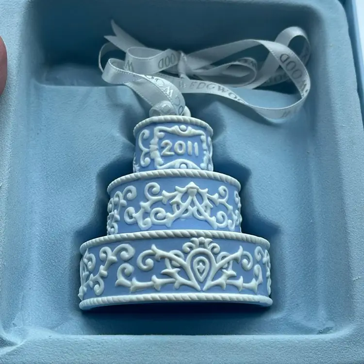 WEDGWOOD Our  First  Christmas  Together 2011 … Ornament  &  Box 2.75”