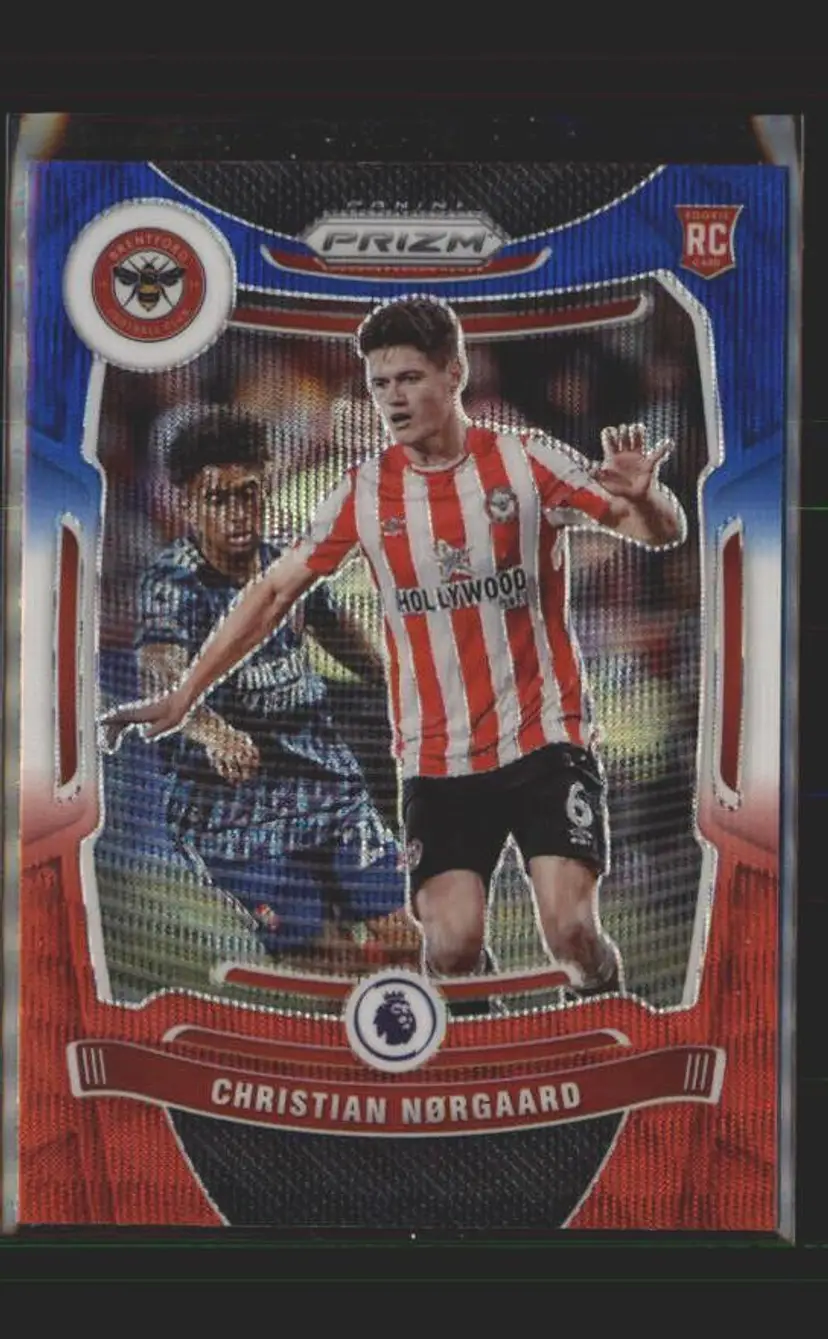 2021-22 Prizm EPL #142 Christian Norgaard Prizms Red White and Blue - ( 138 ) - Brentford