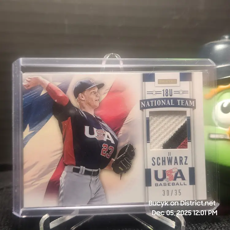 2013 Team USA Relic - JJ Schwarz Oakland Athletics 30/35