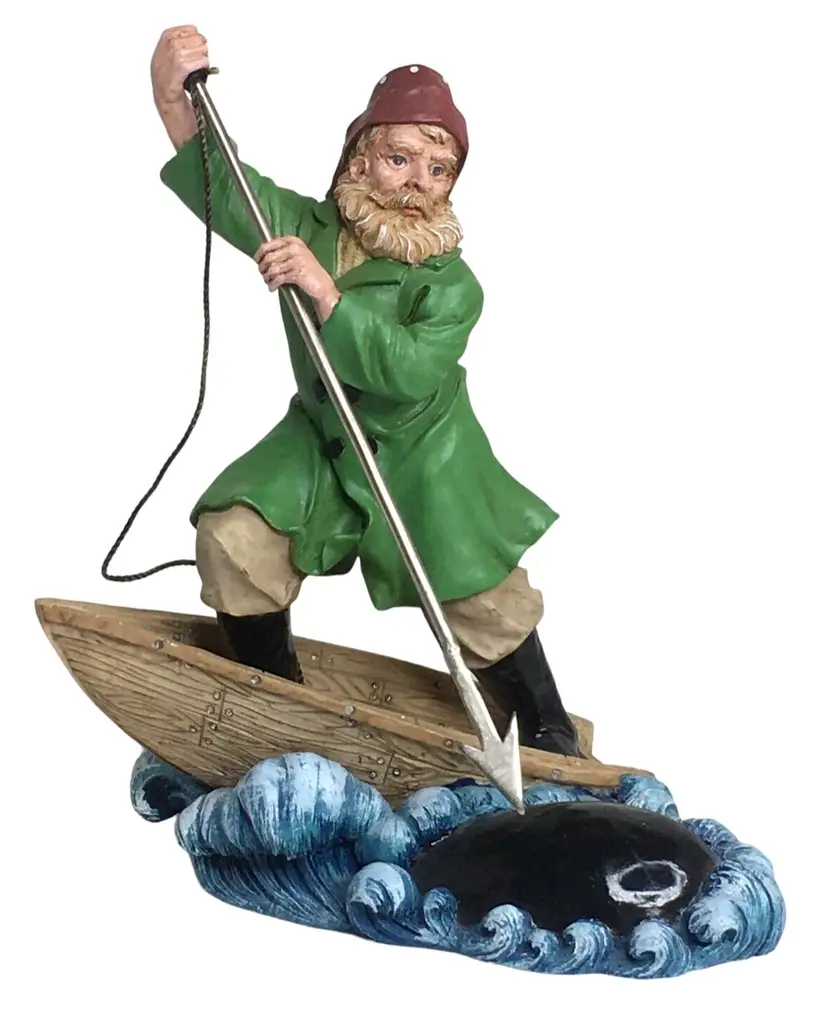 Old Salts Figure Harpooning a Whale 1998 Beachcombers Intl. Nautical 7 1/2"