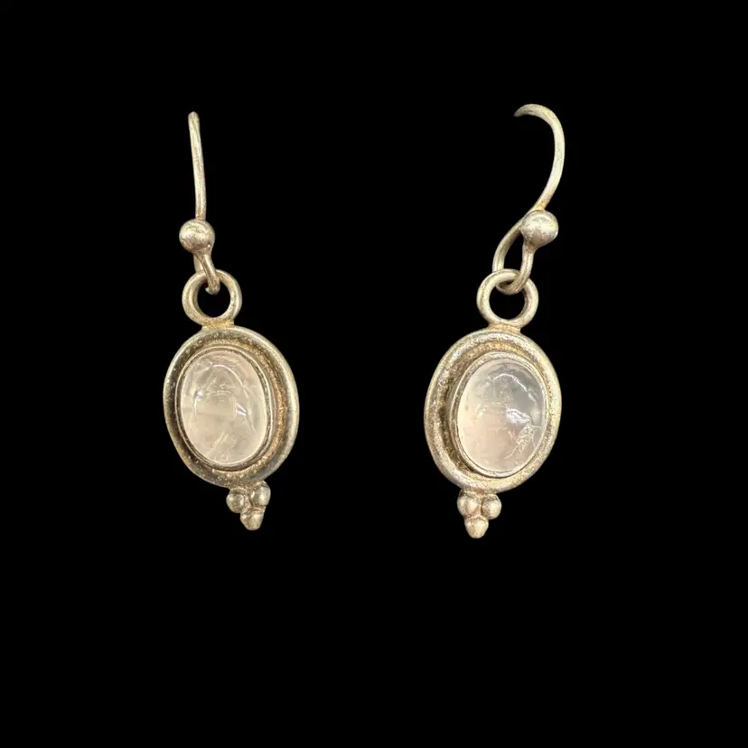 Moonstone 925 Sterling Silver Drop Earrings