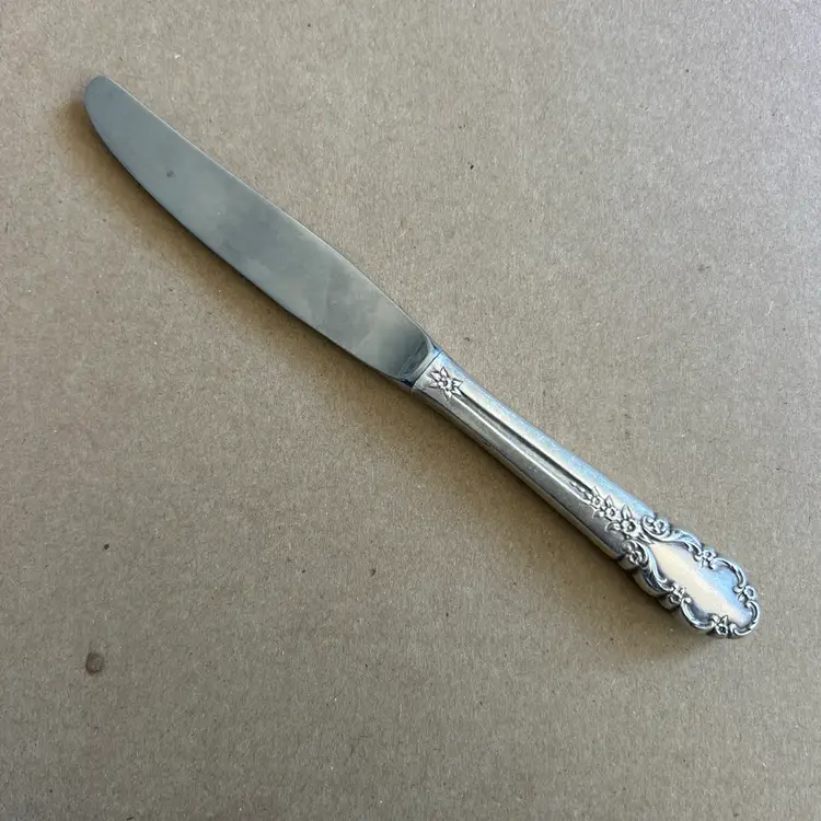 Vtg Int’l Silver Hollow Handle Youth Knife Bridal Veil Sterling Silver