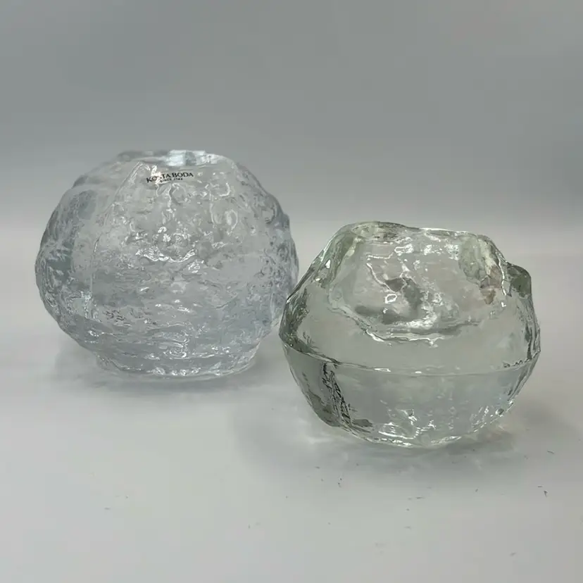 Snowball & Iceball Votive Candle Holders 3.5” x 4.5” and 3” x 3.5”