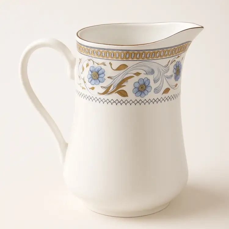 Crown Ming Fine China 10 Piece Tea Set Cups Creamer Lid