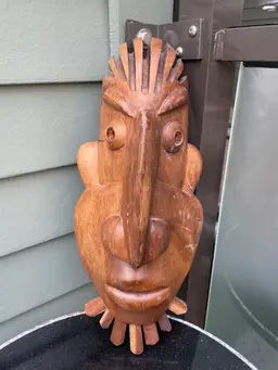 Ulises Jiménez Obregón Hand Carved Wooden Tribal Mask Folk Art Mascara #65 2004