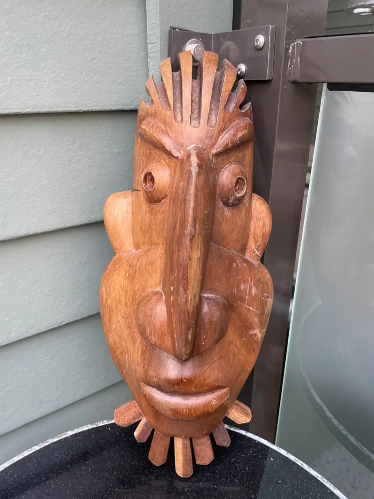 Ulises Jiménez Obregón Hand Carved Wooden Tribal Mask Folk Art Mascara #65 2004