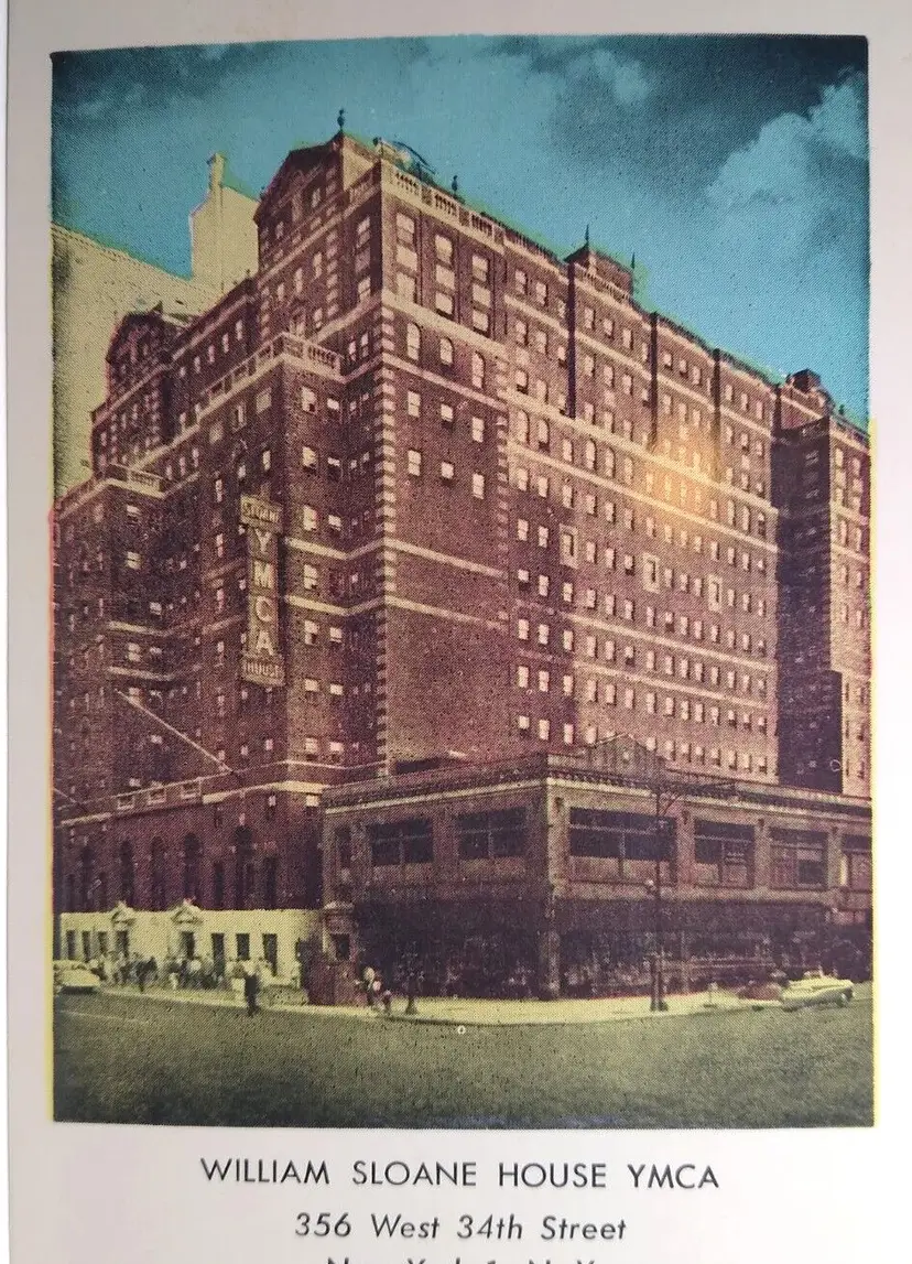 YMCA William Sloane House New York City NY Postcard Brick Building 34th Street