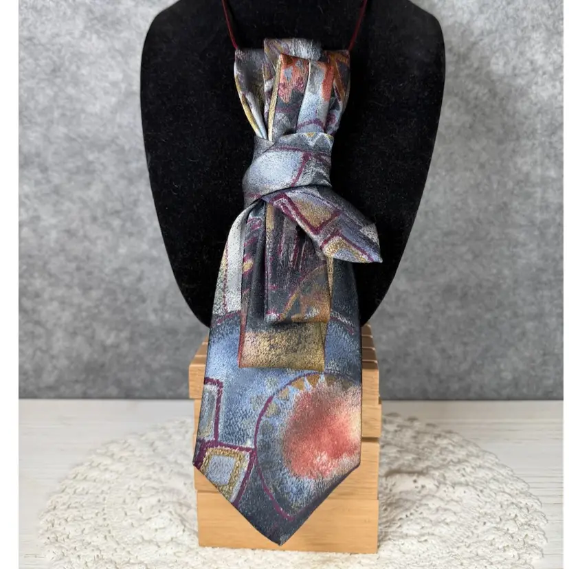 Made By Me: Upcycled Vintage Tie Necklace – One-of-a-Kind Statement Piece