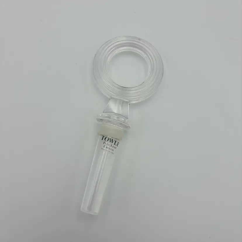 Towle Full Lead Crystal Made in Austria Bottle Stopper Art Deco in Style