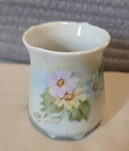 Hand-Painted Floral Porcelain Vase