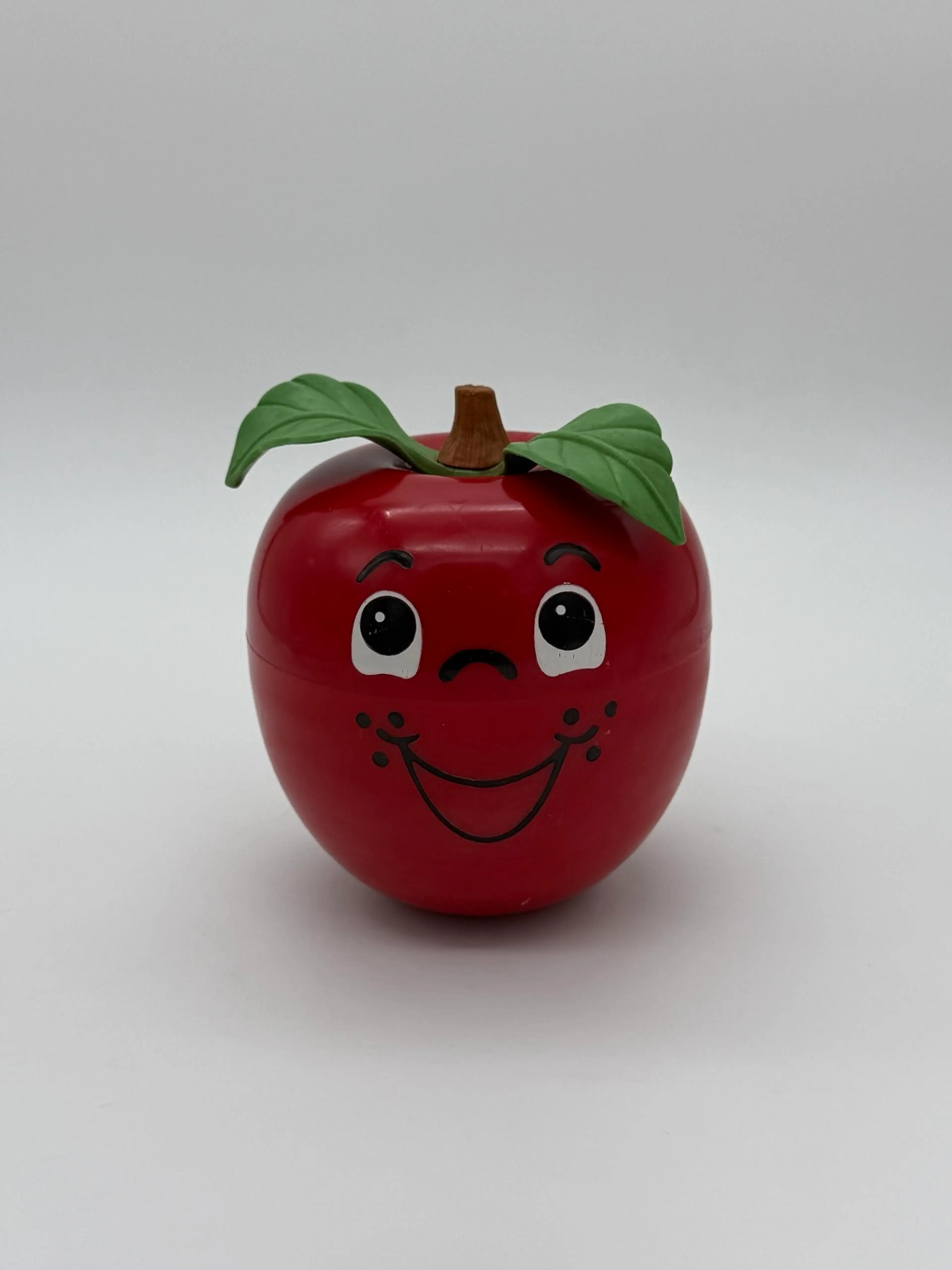 Fisher Price Happy Apple Roly Poly Musical Chime Toy Vintage Retro 1972