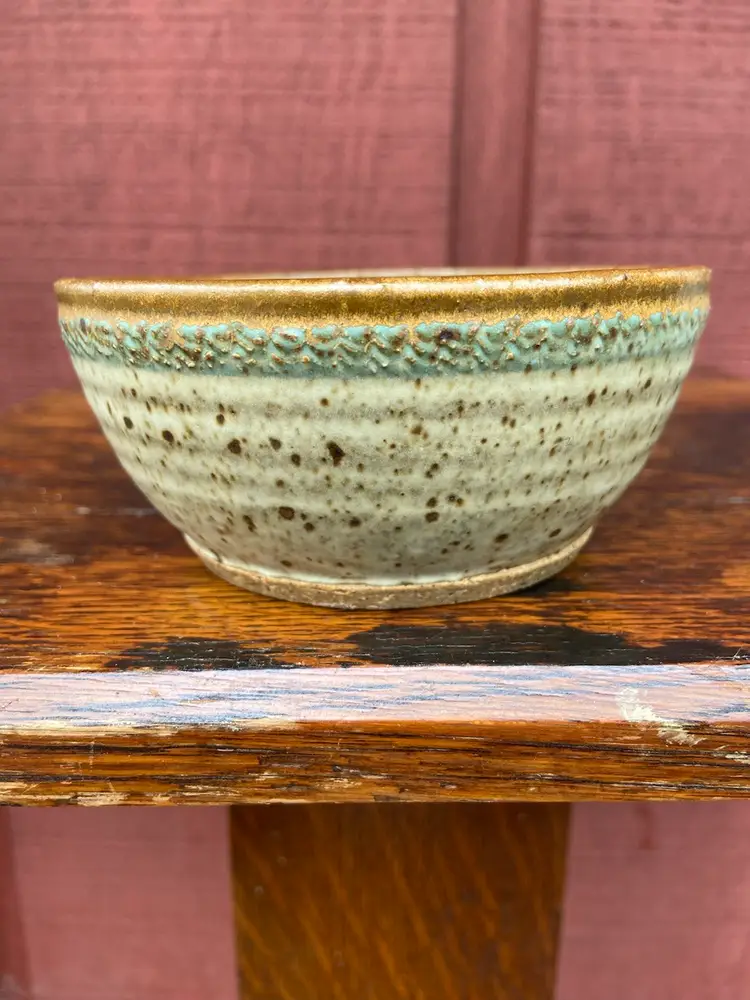 Handmade & Artist Signed Butter Bowl