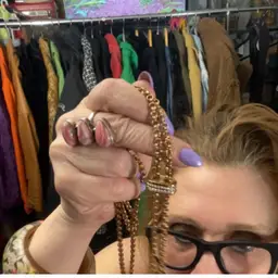 Lariat Necklace Gold Tone