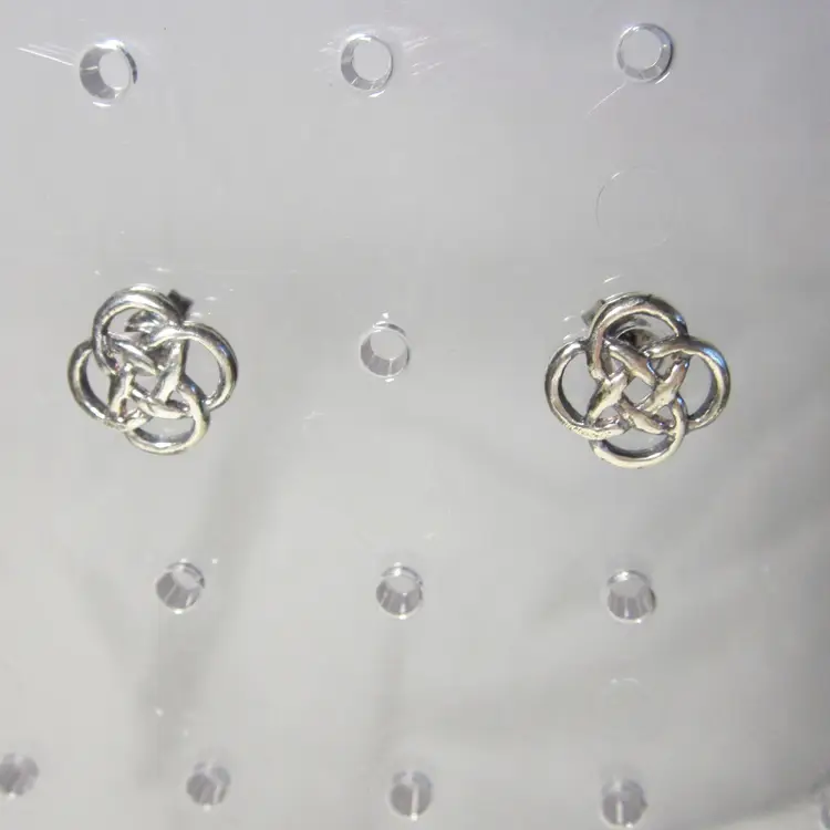 Vintage 925 Sterling Silver Celtic Knot Earrings