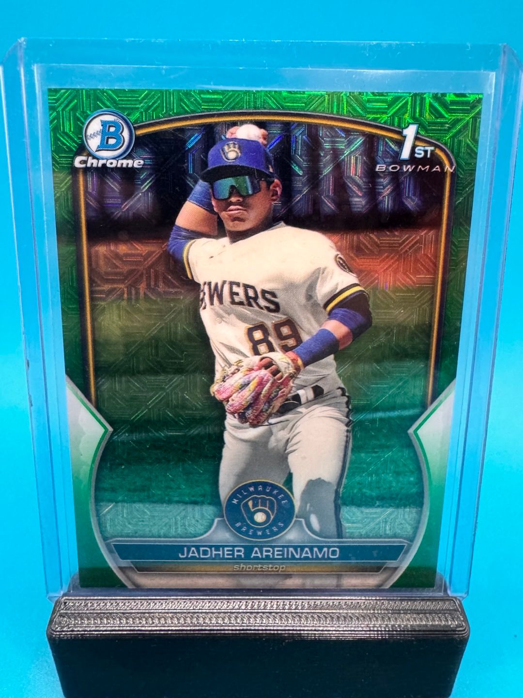 Jadher Areinamo 1st Bowman Chrome Green Mojo Refractor /99 Tampa