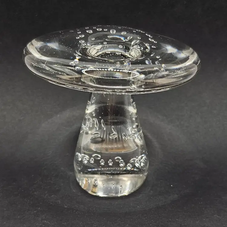 Clear Glass Controlled Bubble Mushroom