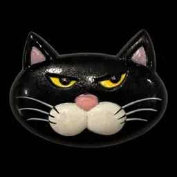 Gibson Greetings Side Eye Cat Brooch 1.75”