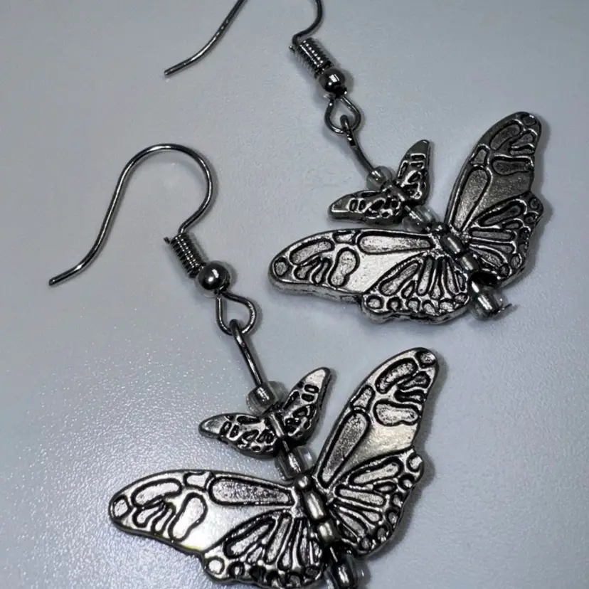 Butterfly Charm Handmade Dangle/Fishhook Earrings
