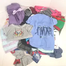 Pet Dog Cat Clothes Lot 26 Pcs XXS–XL Dresses Shirts Overalls Mixed Styles