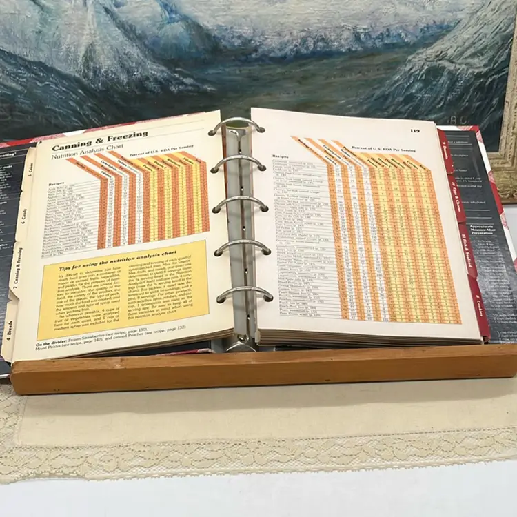 Vtg Wooden Cookbook Stand