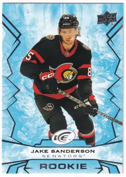2022-23 Upper Deck Ice #108 Jake Sanderson RC Ottawa Senators Hockey Card