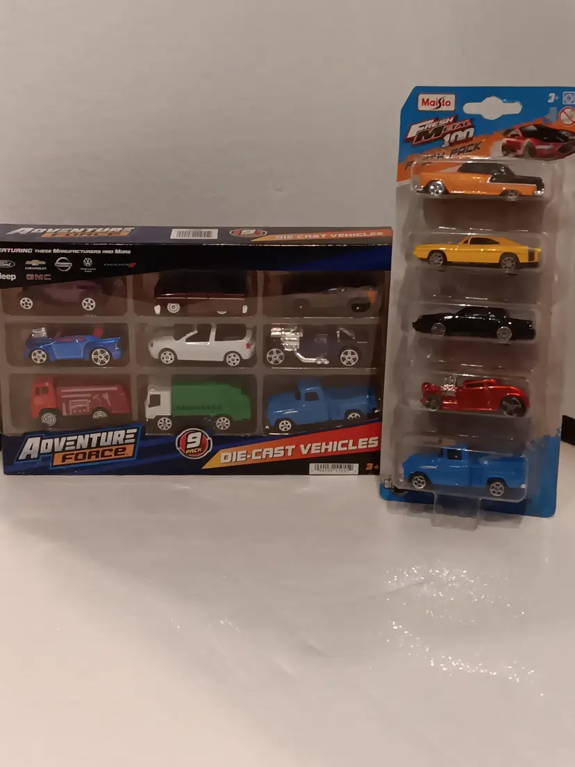 MAISTO FRESH METAL FRESH PACK 5 DIECAST CARS CHEVY PICKUP BEL AIR GRAND NATIONAL plus a random 9 pack of cars