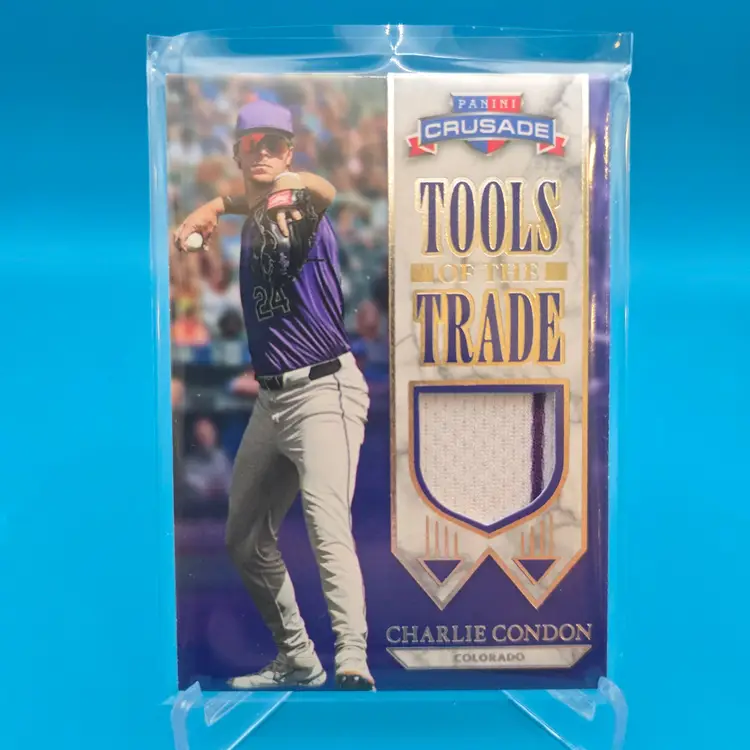 Charlie Condon 2025 Panini Crusade Tools of Trade Patch Card Colorado Rockies