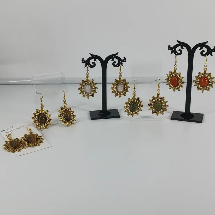 Five Pair of Gemstone Earrings