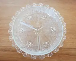 Vintage Masserini Barocco Italian textured glass divided dish