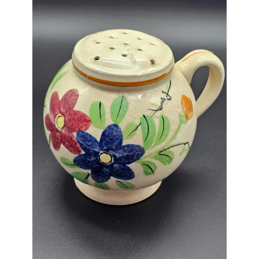 Vtg Large Oven Salt Shaker With Floral Design Made In Japan