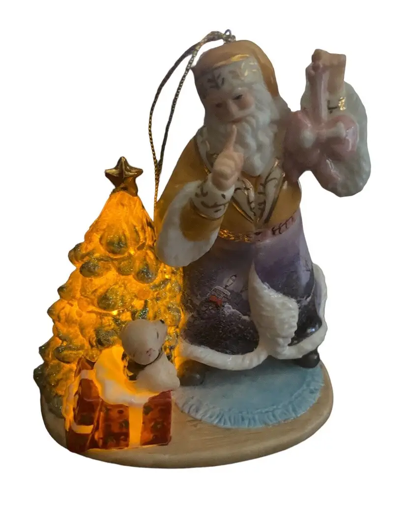 Thomas Kinkade Spirit Of Caring Bradford Exchange Lights Up Ornament Christmas